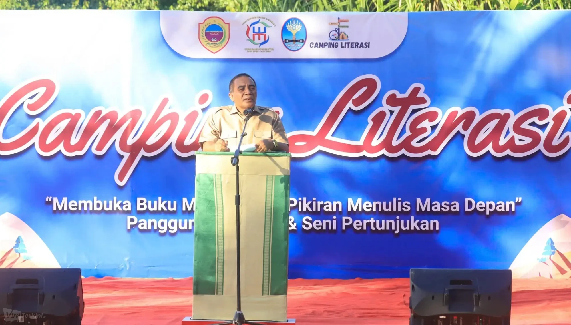 Buka Camping Literasi di Nusliko Park, Wabup Ahlan Djumadil Dorong Peningkatan SDM Halteng